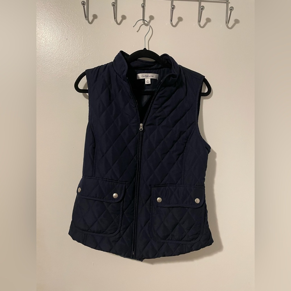 Navy Quilted Vest